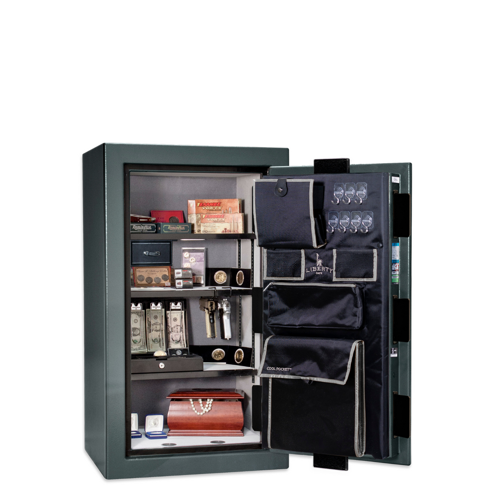 Premium Home Series | Level 7 Security | 2 Hour Fire Protection | 12 | Dimensions: 41.75"(H) x 24.5"(W) x 19"(D) | Forest Mist Gloss - Open Door | Idaho Safe & Vault, Caldwell Idaho