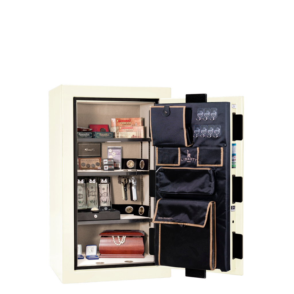 Premium Home Series | Level 7 Security | 2 Hour Fire Protection | 12 | Dimensions: 41.75"(H) x 24.5"(W) x 19"(D) | White Gloss - Open Door | Idaho Safe & Vault, Caldwell Idaho