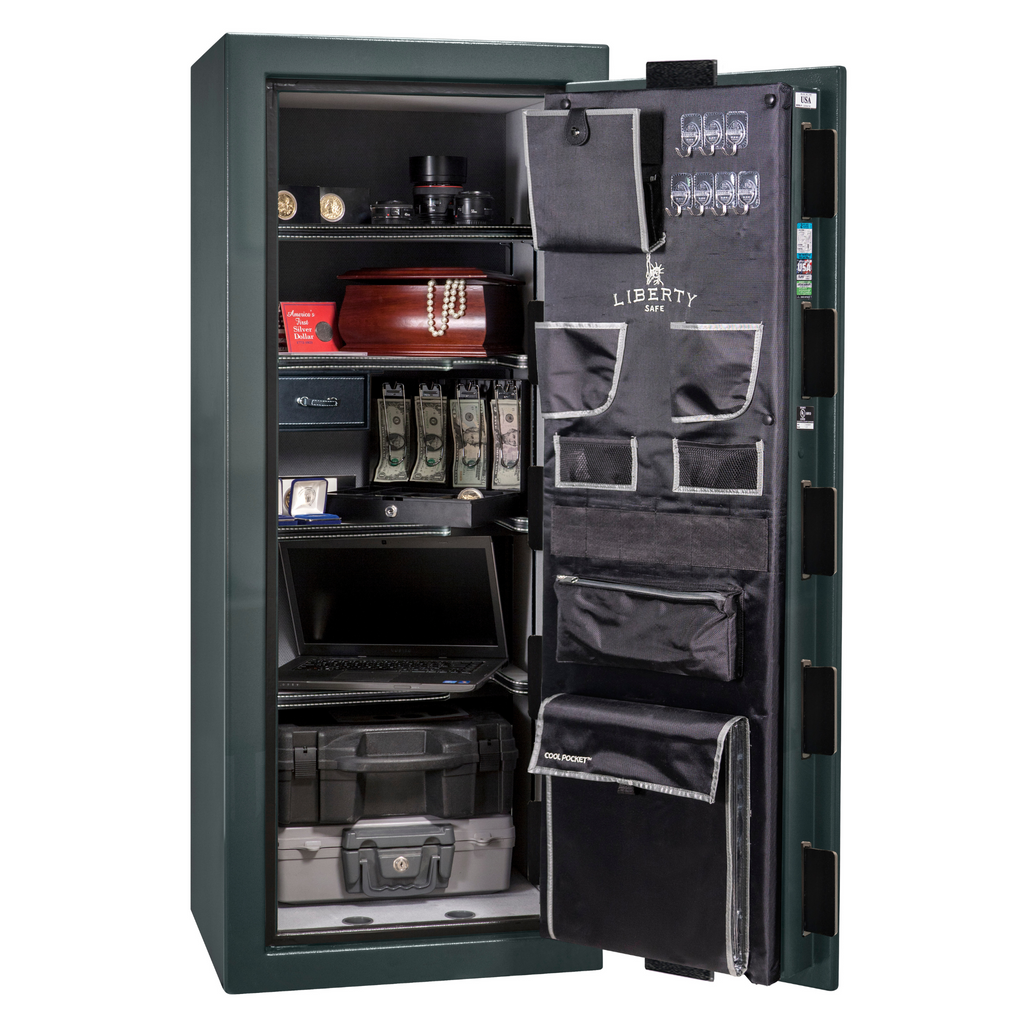 Premium Home Series | Level 7 Security | 2 Hour Fire Protection | 17 | Dimensions: 60.25"(H) x 24.5"(W) x 19"(D) | Forest Mist Gloss - Open Door | Idaho Safe & Vault, Caldwell Idaho