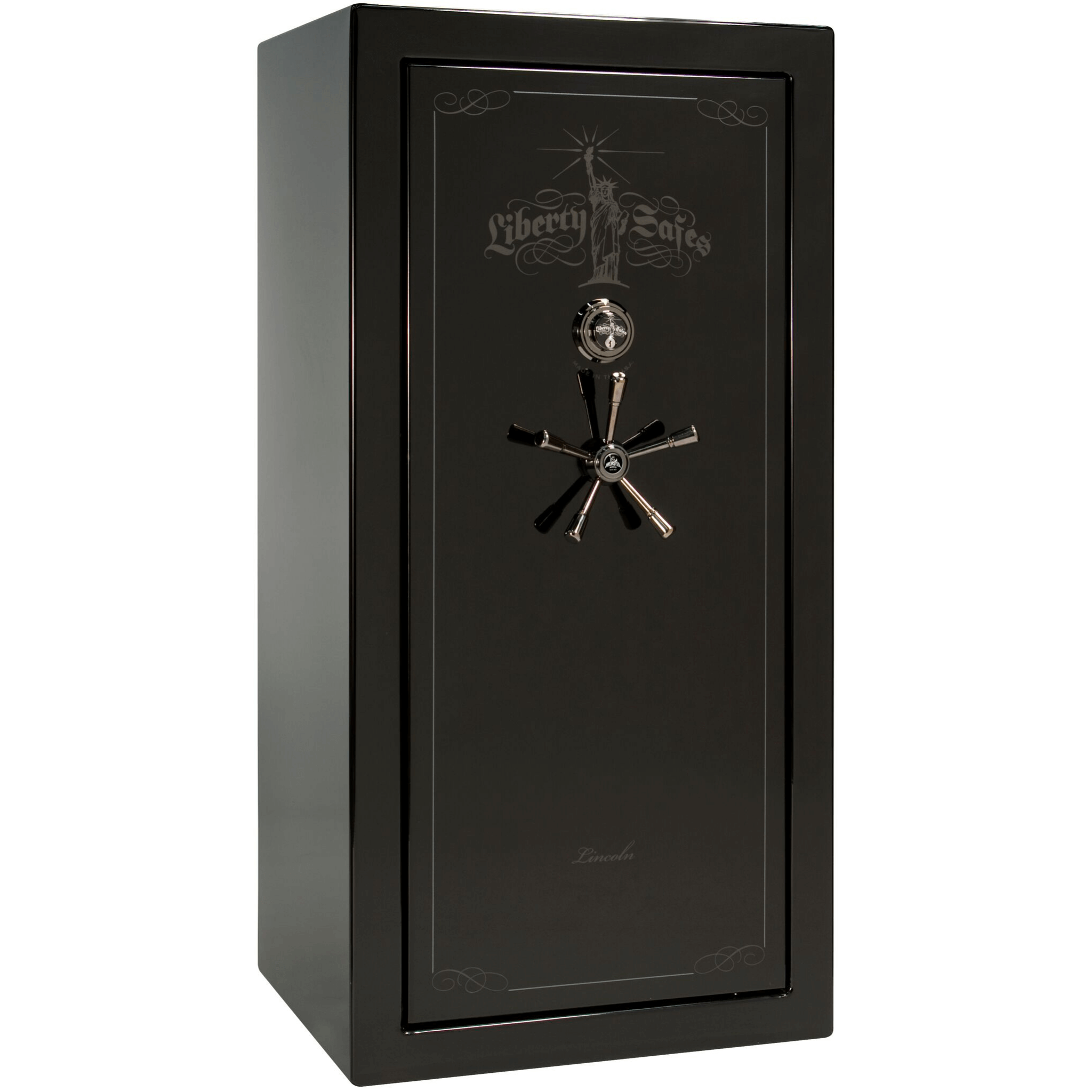 Lincoln Series | Level 5 Security | 110 Minute Fire Protection | 25 | Dimensions: 60.5"(H) x 30"(W) x 24"(D*) | Traditional | Black Gloss | Mechanical Lock | Idaho Safe & Vault, Caldwell Idaho