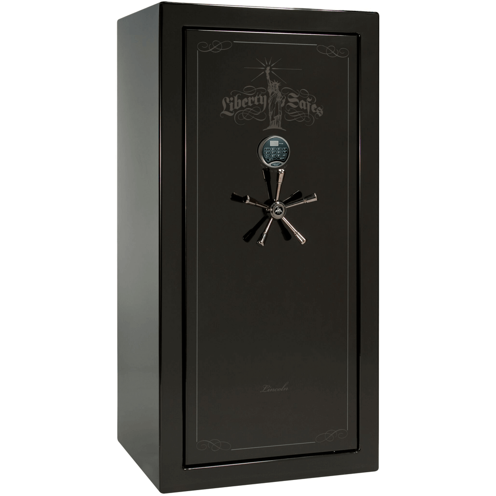 Lincoln Series | Level 5 Security | 110 Minute Fire Protection | 25 | Dimensions: 60.5"(H) x 30"(W) x 24"(D*) | Traditional | Black Gloss | Electronic Lock | Idaho Safe & Vault, Caldwell Idaho