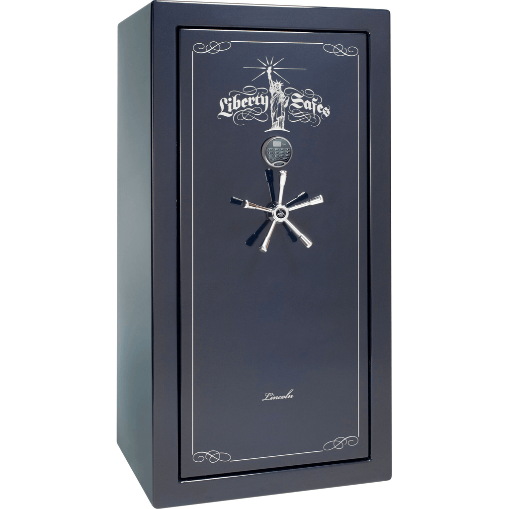 Lincoln Series | Level 5 Security | 110 Minute Fire Protection | 25 | Dimensions: 60.5"(H) x 30"(W) x 24"(D*) | Traditional | Blue Gloss | Electronic Lock | Idaho Safe & Vault, Caldwell Idaho