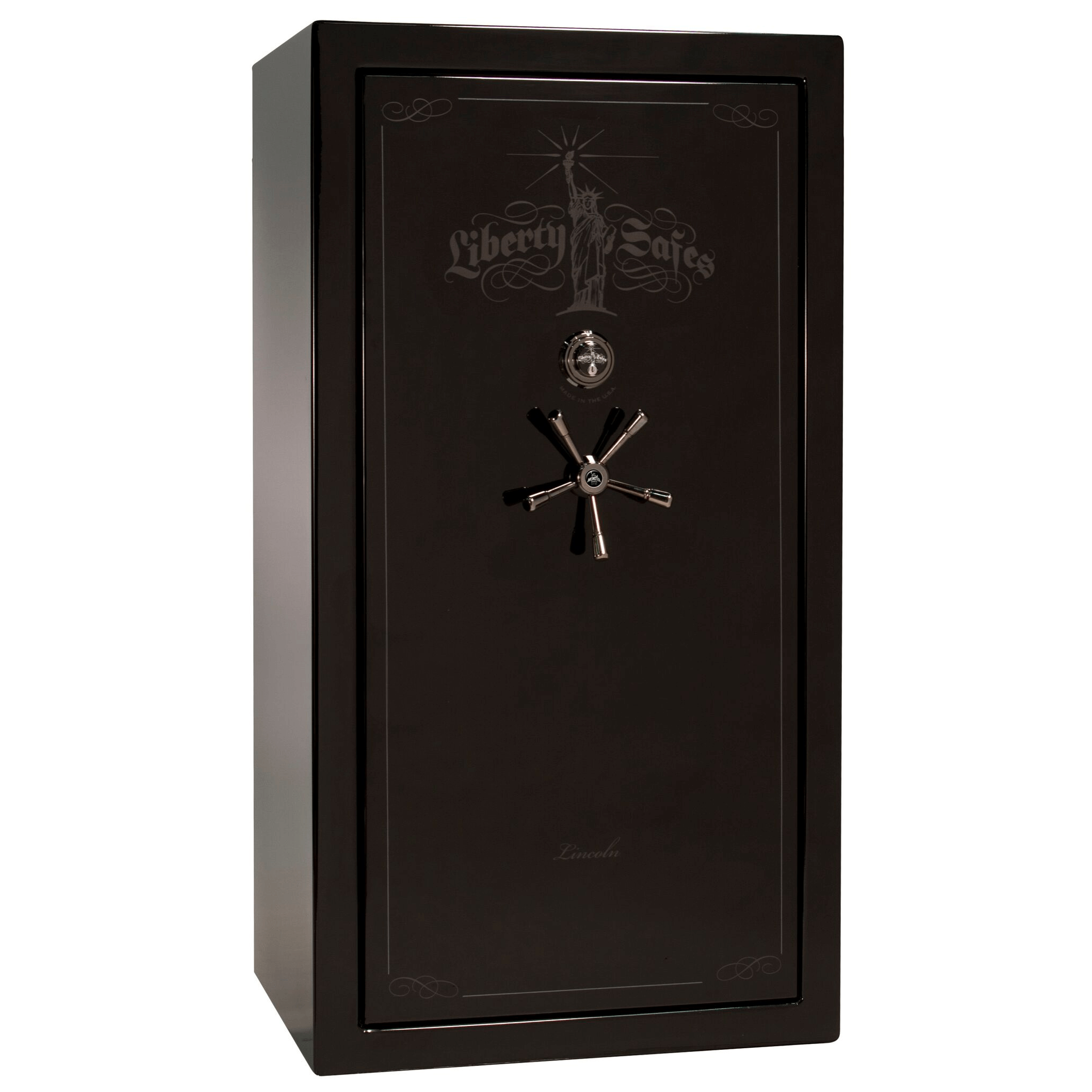 Lincoln Series | Level 5 Security | 110 Minute Fire Protection | 40 | Dimensions: 66.5"(H) x 36"(W) x 27.5"(D*) | Traditional | Black Gloss | Mechanical Lock | Idaho Safe & Vault, Caldwell Idaho