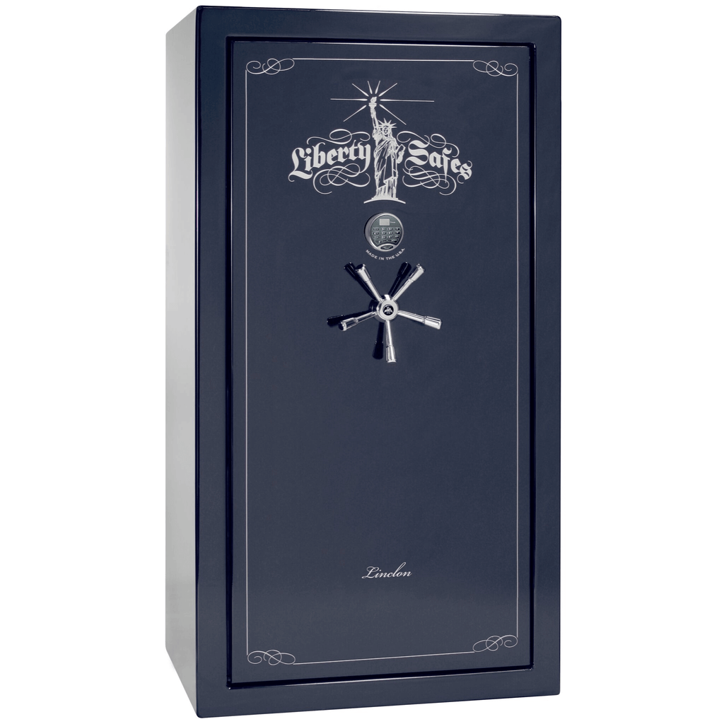 Lincoln Series | Level 5 Security | 110 Minute Fire Protection | 40 | Dimensions: 66.5"(H) x 36"(W) x 27.5"(D*) | Traditional | Blue Gloss | Electronic Lock | Idaho Safe & Vault, Caldwell Idaho