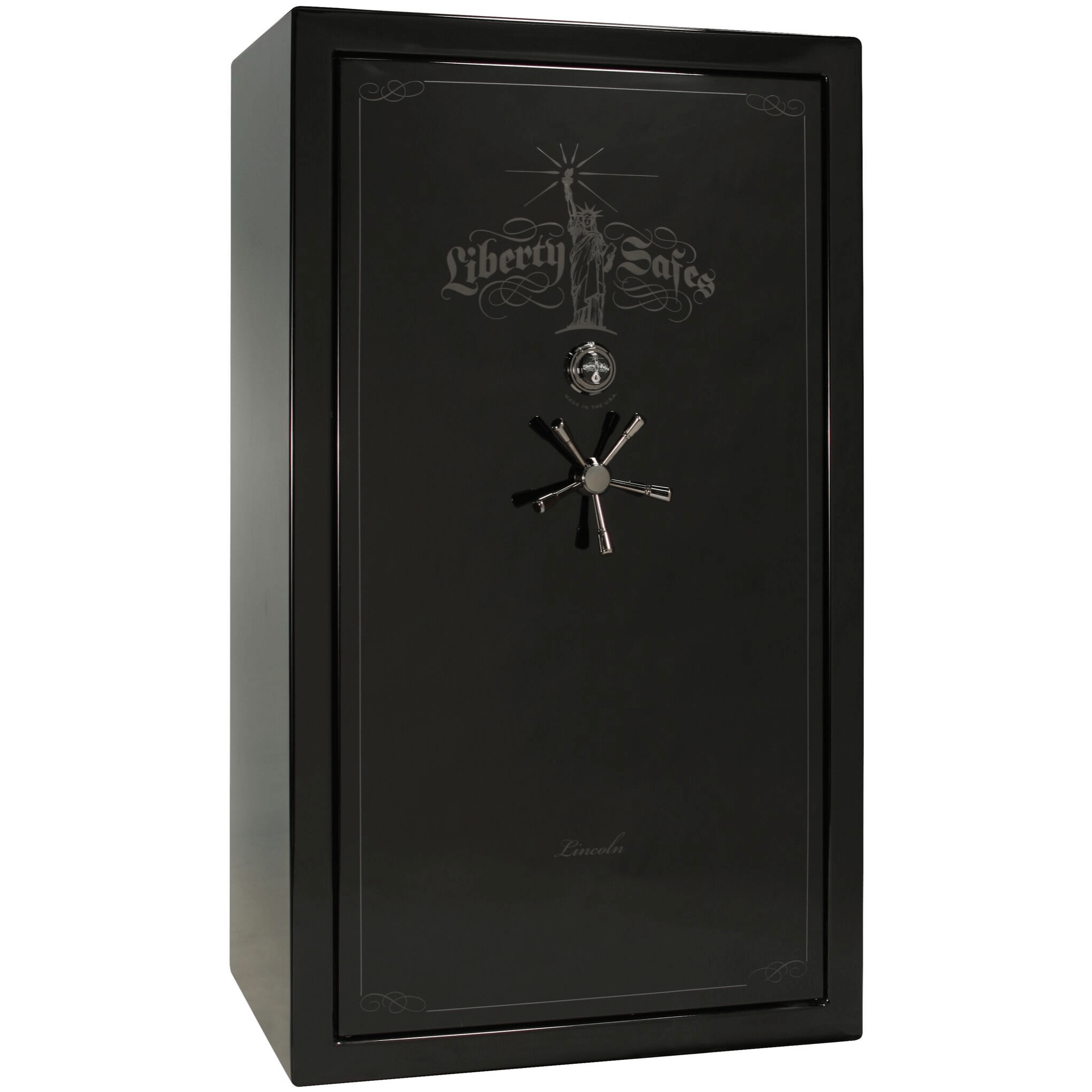 Lincoln Series | Level 5 Security | 110 Minute Fire Protection | 50 | Dimensions: 72.5"(H) x 42"(W) x 27.5"(D*) | Black Gloss | Mechanical Lock | Idaho Safe & Vault, Caldwell Idaho