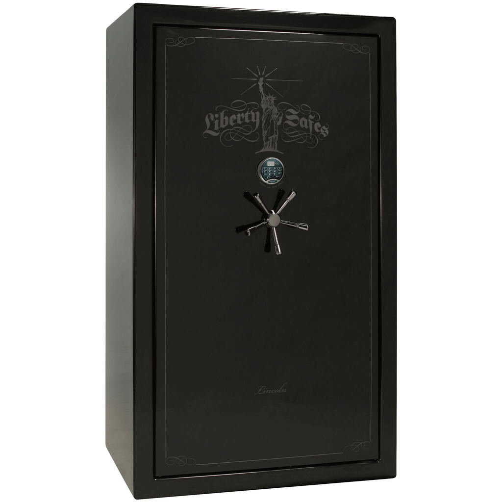 Lincoln Series | Level 5 Security | 110 Minute Fire Protection | 50 | Dimensions: 72.5"(H) x 42"(W) x 27.5"(D*) | Black Gloss | Electronic Lock | Idaho Safe & Vault, Caldwell Idaho