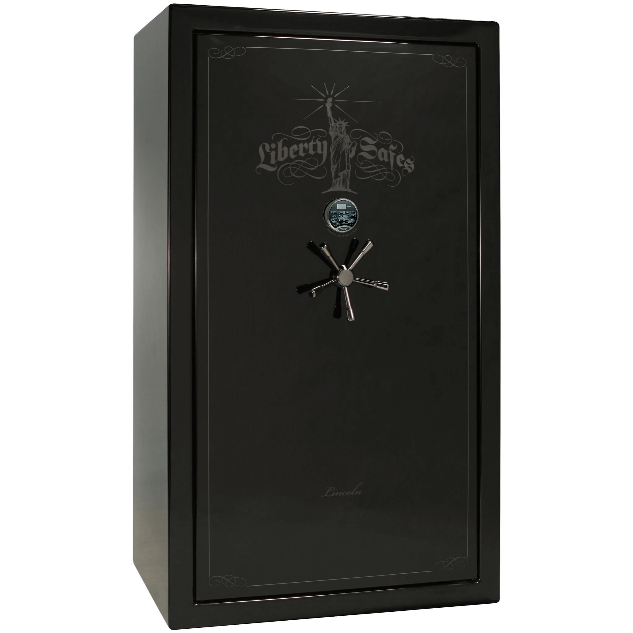 Lincoln Series | Level 5 Security | 110 Minute Fire Protection | 50 | Dimensions: 72.5"(H) x 42"(W) x 27.5"(D*) | Black Gloss | Electronic Lock | Idaho Safe & Vault, Caldwell Idaho