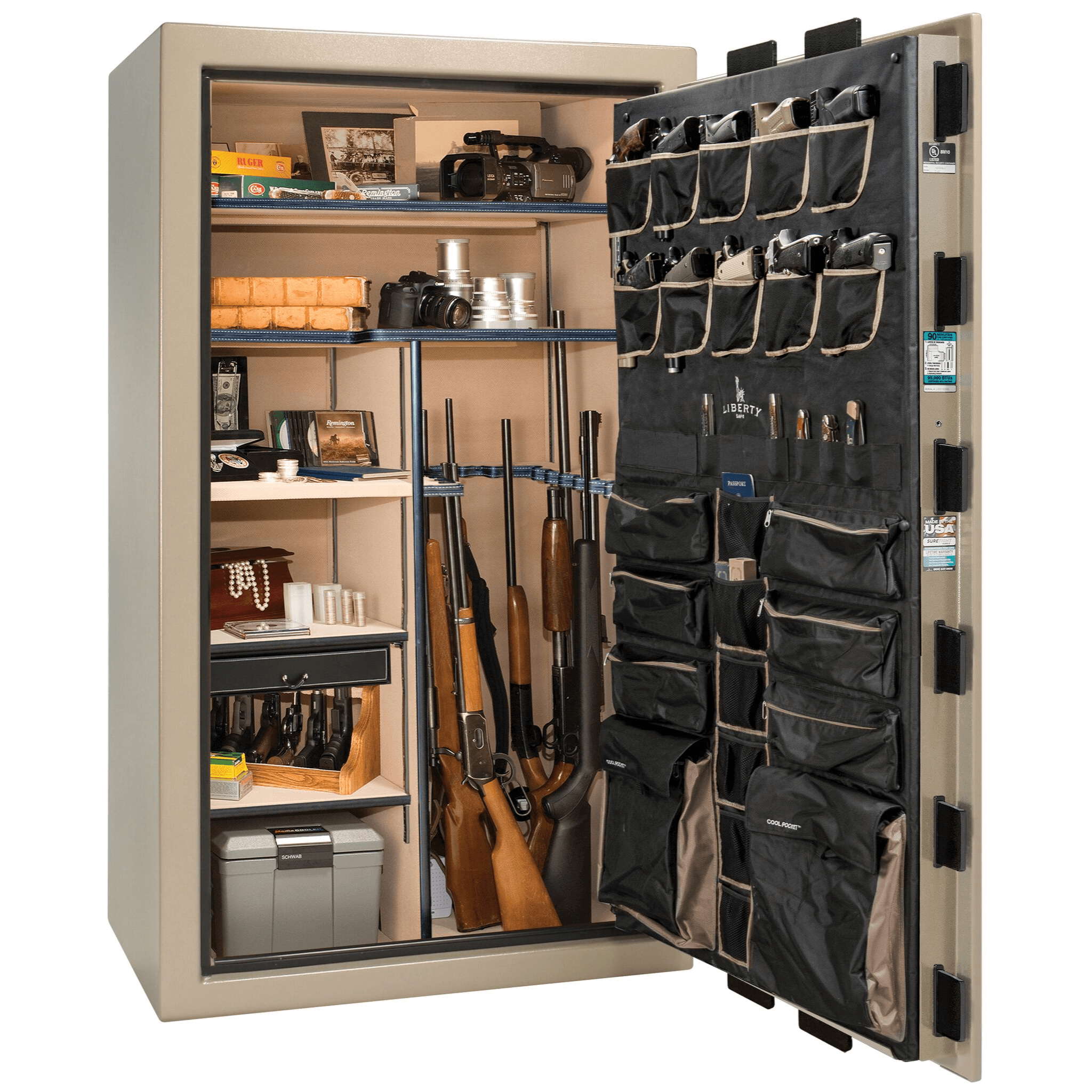 Lincoln Series | Level 5 Security | 110 Minute Fire Protection | 50 | Dimensions: 72.5"(H) x 42"(W) x 27.5"(D*) | Champagne Marble | Idaho Safe & Vault, Caldwell Idaho