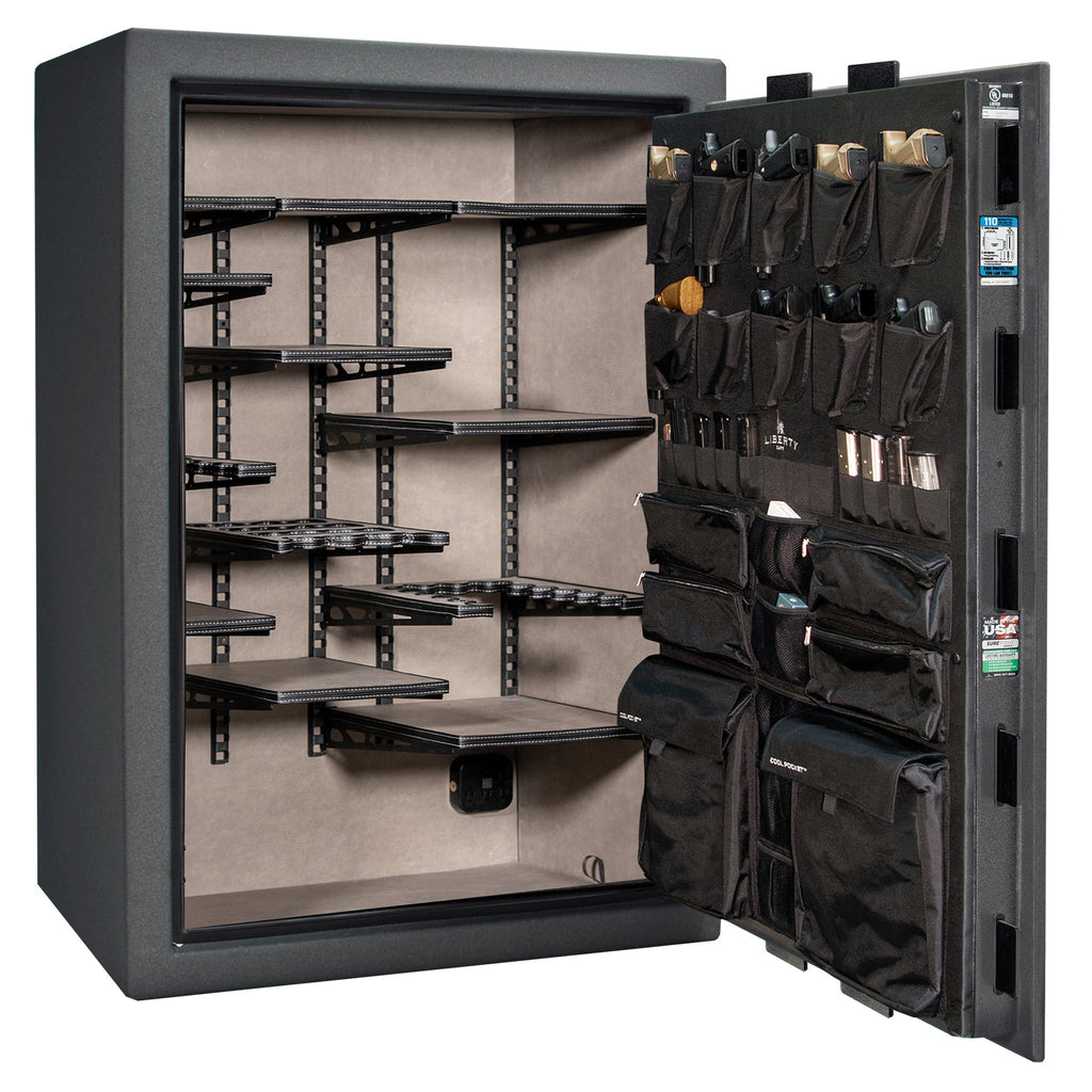 Franklin 45 | Pro Flex Interior | Level 5 Security | 110 Minute Fire Protection | Dimensions: 60.5"(H) x 42"(W) x 27.5"(D) | Up to 60 Long Guns | Granite Textured | Electronic Lock - Open | Idaho Safe & Vault, Caldwell Idaho