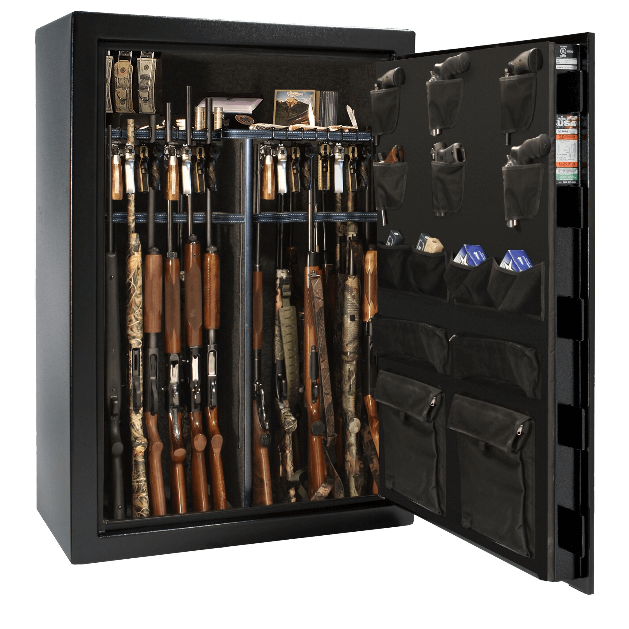 USA Series | Level 3 Security | 60 Minute Fire Rating | 48 | Dimensions: 60.5"(H) x 42"(W) x 22"(D) | Black Textured | Electronic Lock - Open | Idaho Safe & Vault, Caldwell Idaho