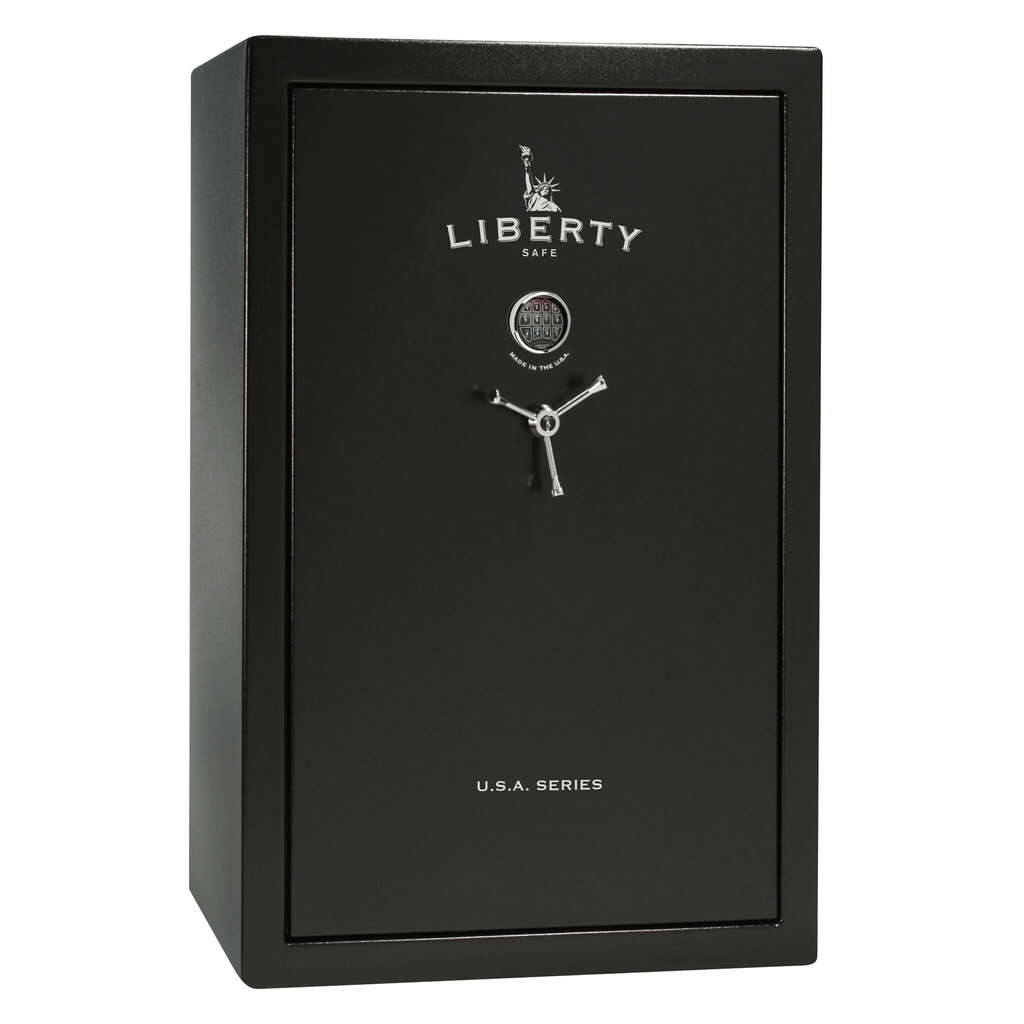 USA Series | Level 3 Security | 60 Minute Fire Rating | 48 | Dimensions: 60.5"(H) x 42"(W) x 22"(D) | Black Textured | Electronic Lock | Idaho Safe & Vault, Caldwell Idaho
