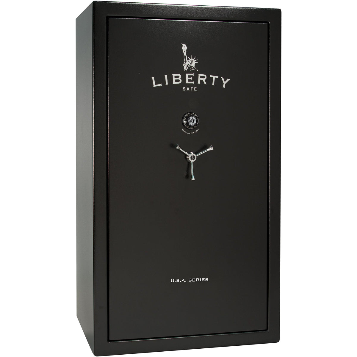 USA Series | Level 3 Security | 60 Minute Fire Rating | 50 | Dimensions: 72.5”(H) x 42”(W) x 27.5”(D) | Black Textured | Mechanical Lock - Closed Door | Idaho Safe & Vault, Caldwell Idaho