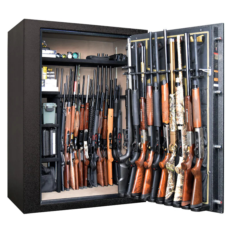 Browning Yellowstone 49-Gun Safe — Open Interior with Firearms | Idaho Safe & Vault