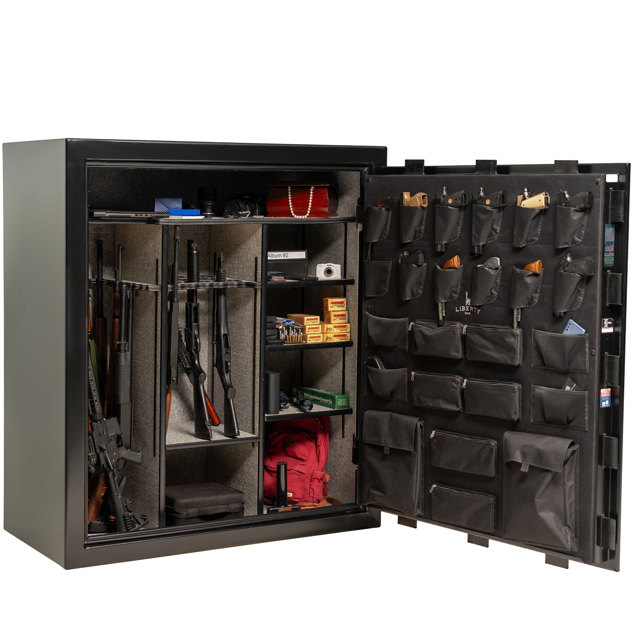 Collector | Level 5 Security | 110 Minute Fire Protection | Dimensions: 60.5"(H) x 54"(W) x 27.5"(D) | Black Textured Mechanical Lock - Open Door | Idaho Safe & Vault, Caldwell Idaho