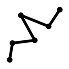 Abstract line art of a zigzag pattern