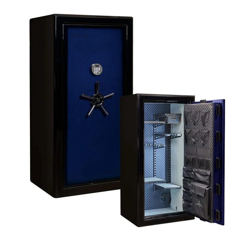 Liberty Presidential Signature 25-Gun Safe | Blue | Dormakaba Combination Lock | Idaho Safe & Vault