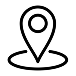 Map marker icon on a white background